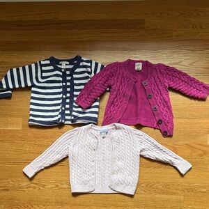 Lands' End, Pottery Barn, Peek girls' Cardigan Bundle